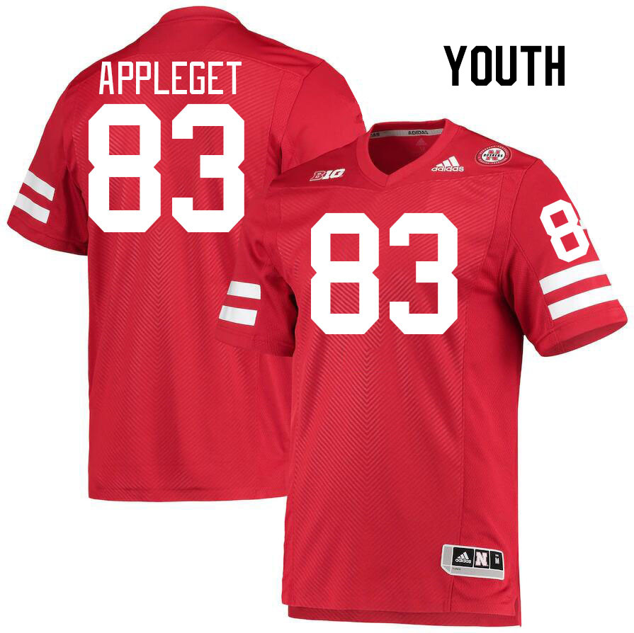 Youth #83 Jake Appleget Nebraska Cornhuskers College Football Jerseys Stitched Sale-Red - Click Image to Close